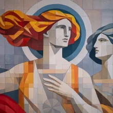 Wandgestaltung eines Wohnbereiches 