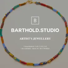 Halsschmuck aus antiken Glasperlen - www.Barthold.Studio