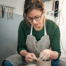 Arbeiten an der Drehscheibe