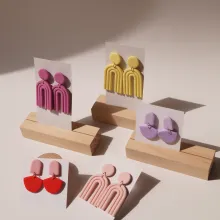 handgefertigte Statement Ohrringe aus Polymerton