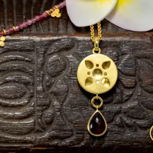 Anhänger in Gold 750/000 mit Turmalin