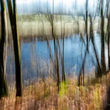 Landschaft impressionistisch an der Sieg