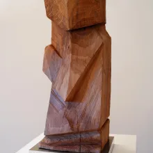 Figur - "Stilles Gebet" - Eiche / Aluminium