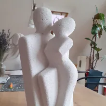 Skulptur "Paar" aus Ytong