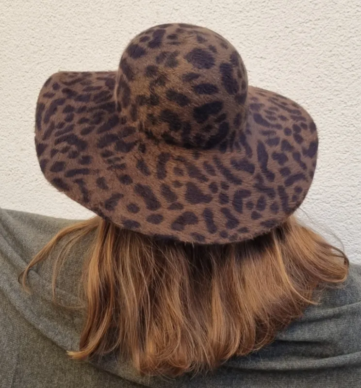 Dorothea Rödle, Filzhut Melusine Animalprint braun/schwarz