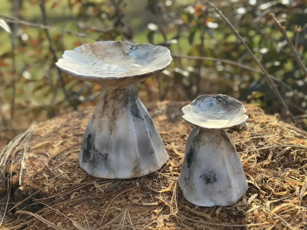 Calming Nature - Porzellan-Skulpturen - Technik: Saggar Firing 