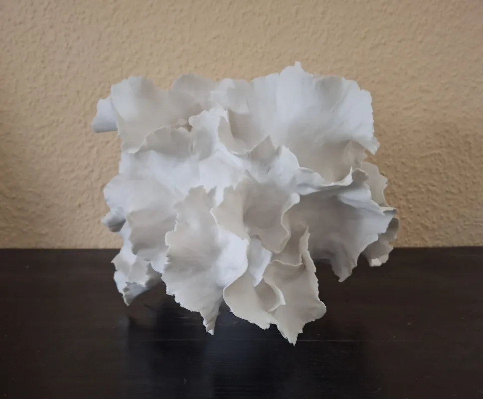 Wellenskulptur Porzellan