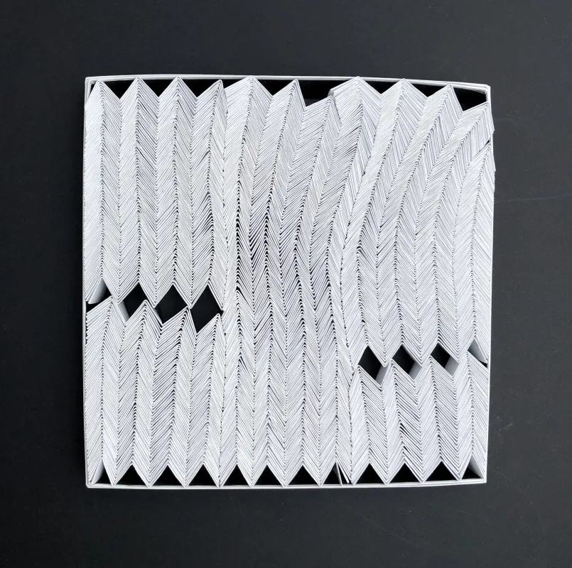 Papierlegearbeit Fischgrät