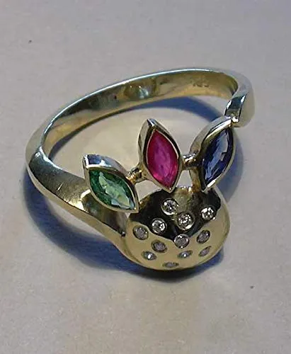 Rubin-Safir-Smaragd-Ring