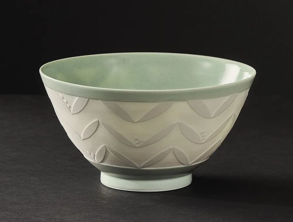 Janos Wlachopulos Schüssel, Ornament, 28 cm Durchm.