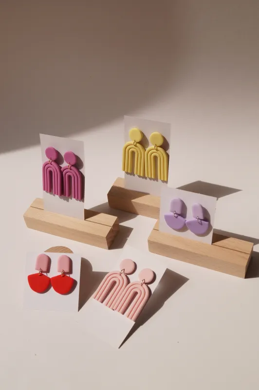 handgefertigte Statement Ohrringe aus Polymerton