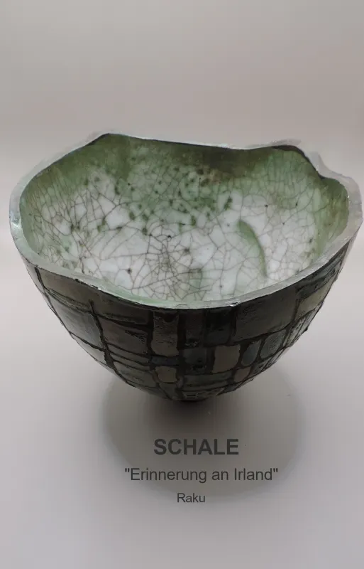 Schale; "Erinnerung an Irland"; Raku