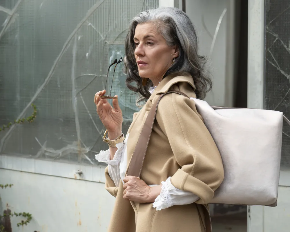 Shopper - CELINA | Leder rosé metallik + separater Innenbeutel