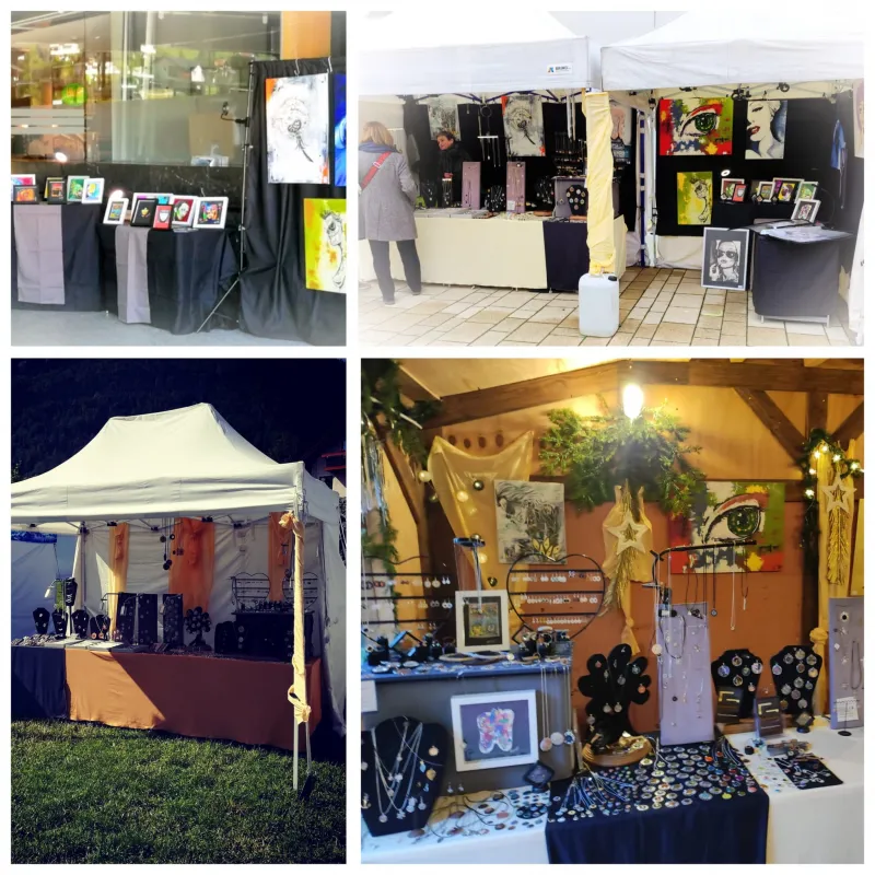 Marktstände auf vergangenen Märkten