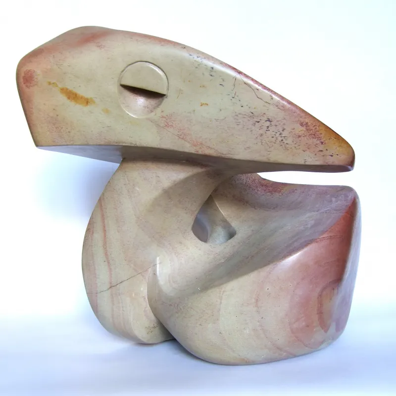 Pelikan, Specksteinskulptur von John Obaso Diang'a, Kenia, 1988