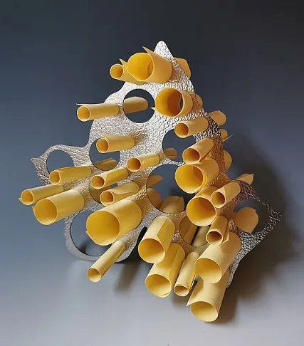 Efeu-Edelstahlblatt, gelasert