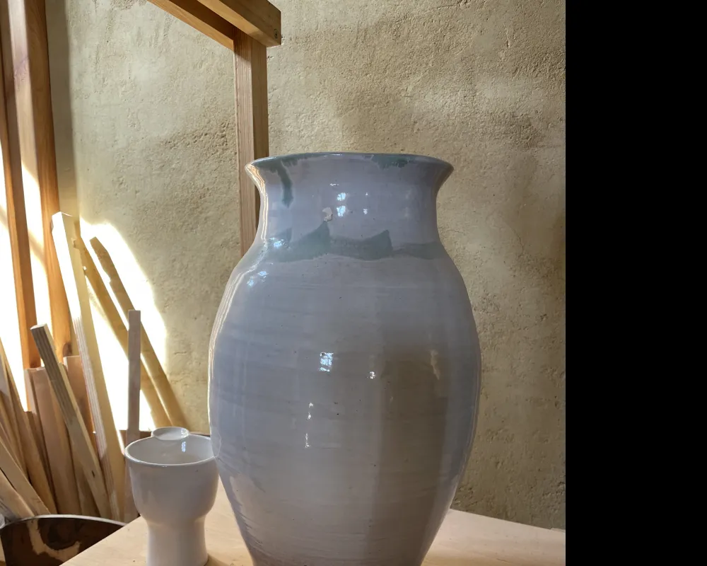 große Vase mit Glasur