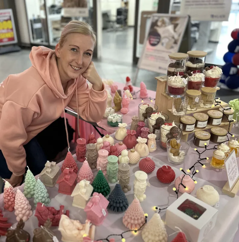 Selbstgemachte Weihnachtskerzen