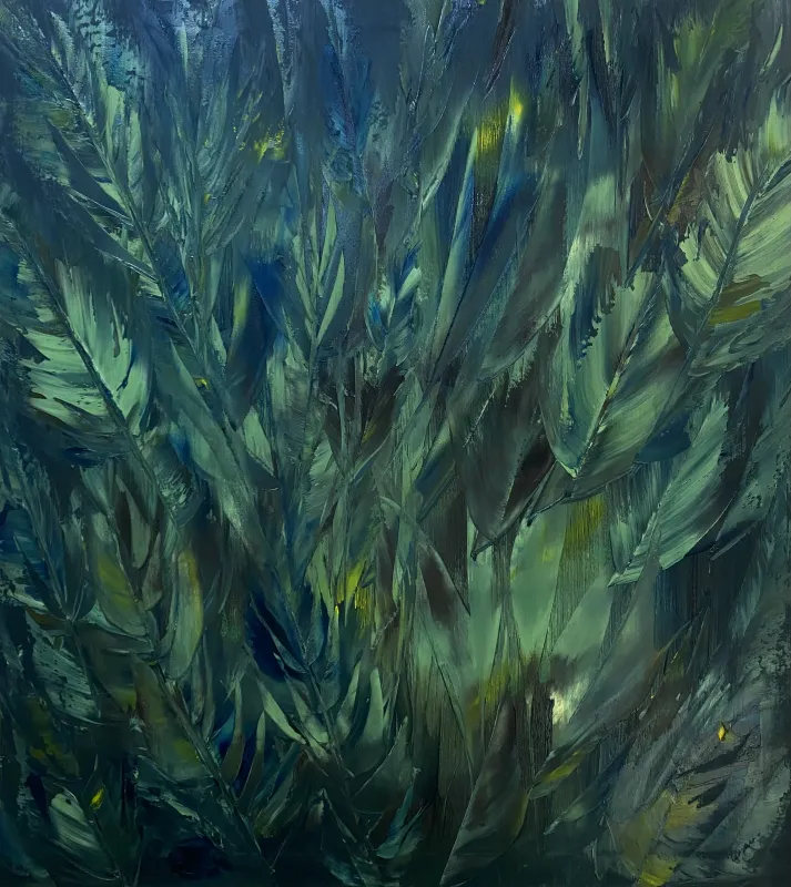 Seychelles nights II - Ölfarbe auf Leinwand -95 cm x 85 cm