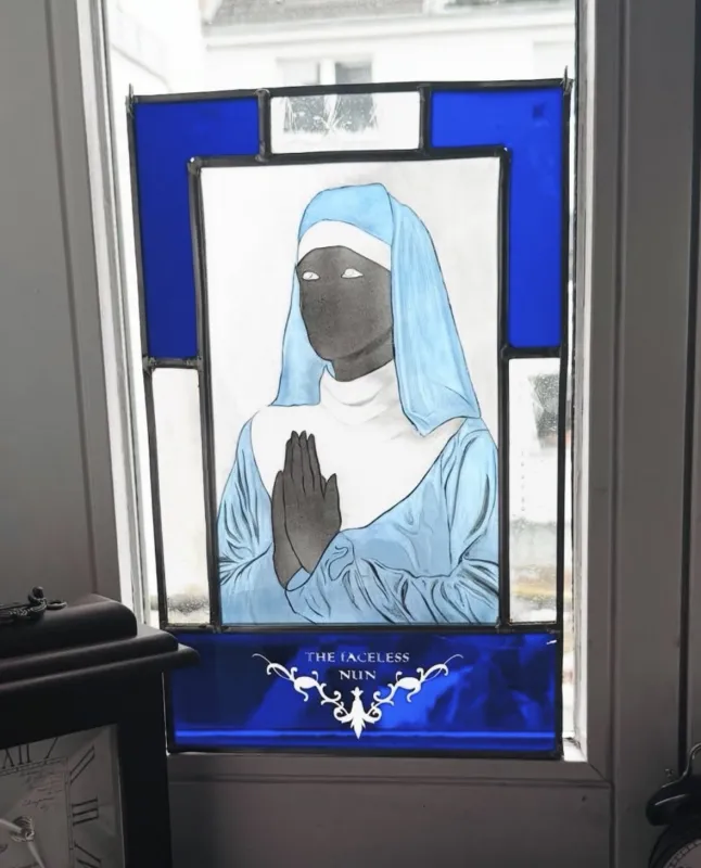 Glasverbleiung mit Glasmalerei 