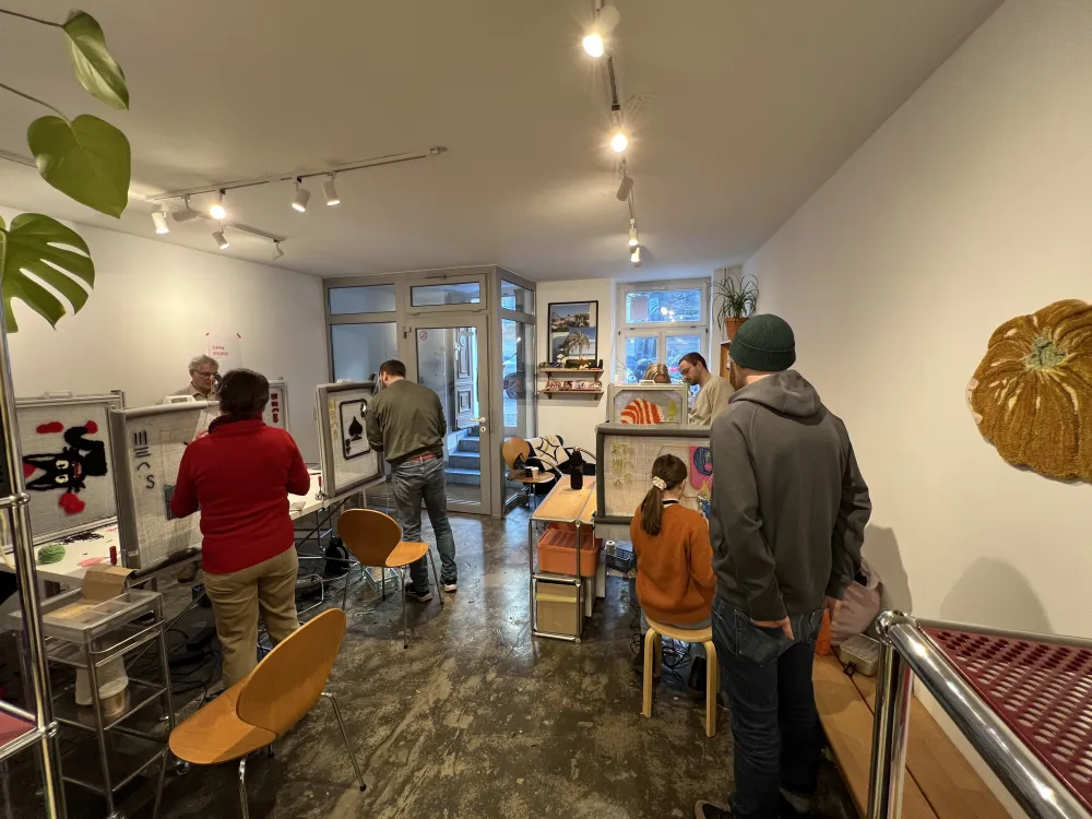 Innenansicht des Tufting-Workshops