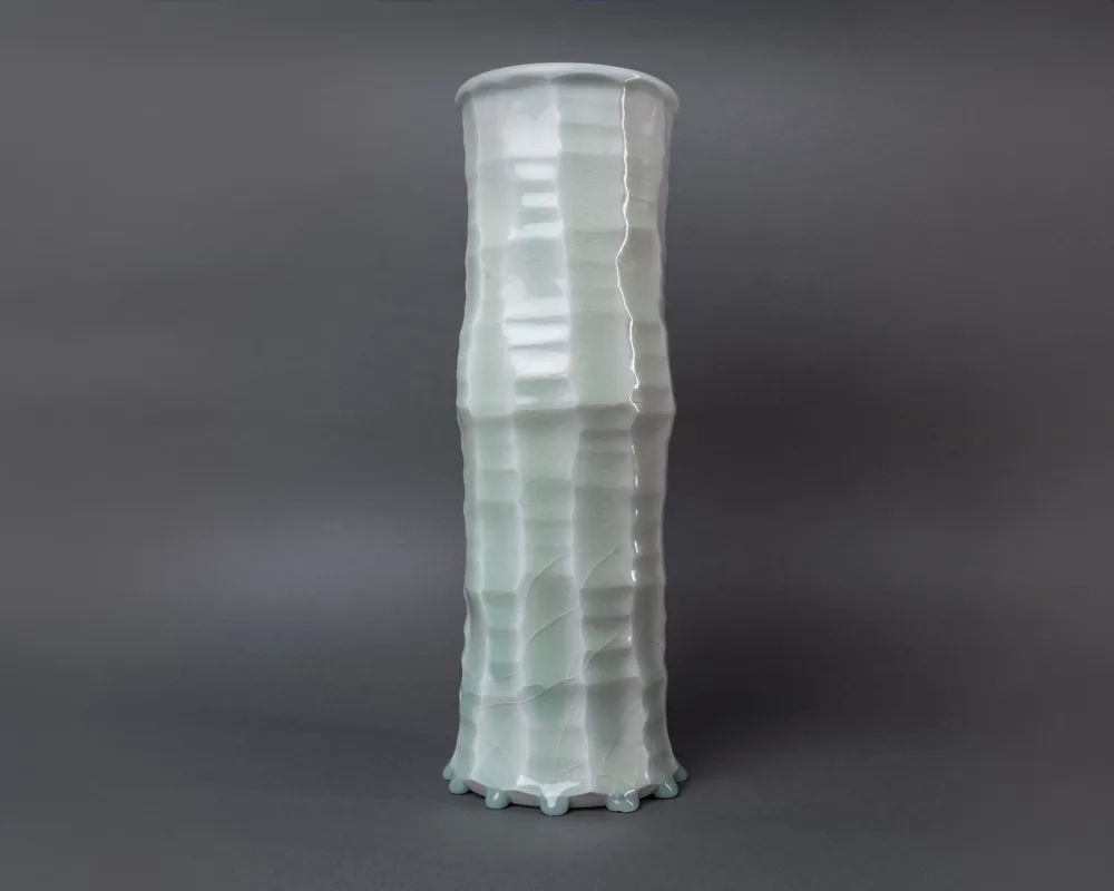 o.T. Vase, Porzellan, geschnitten, h=40cm