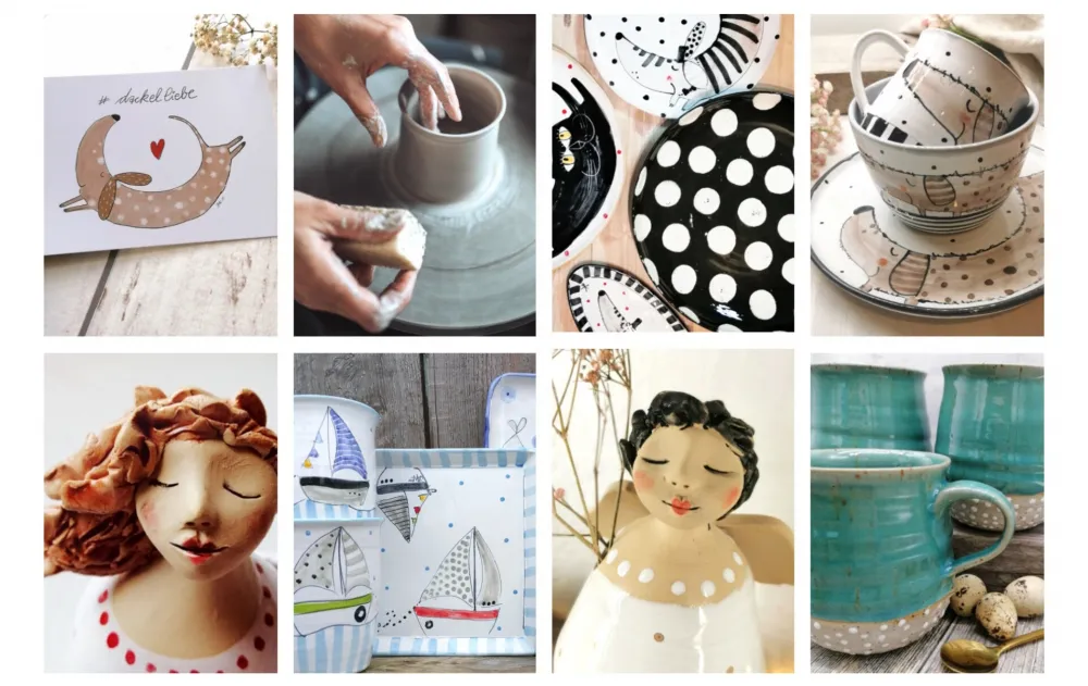 Keramikgestaltung und Illustration