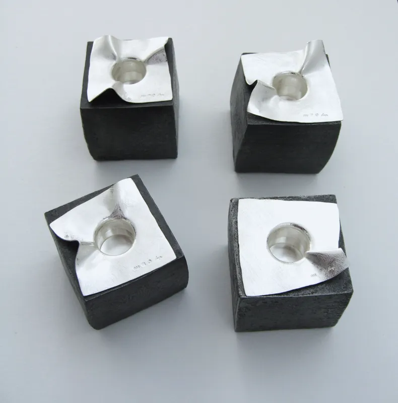 Kerzenleuchter - Eisen - Silber 1000/925