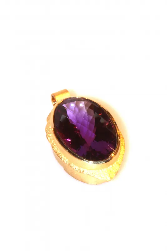 Anhänger, Amethyst, Gold