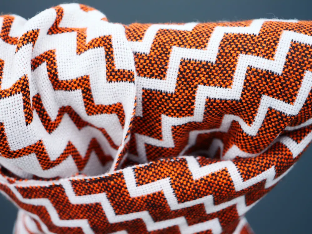 Detail Schal Doppelgewebe 