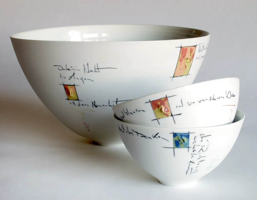 Schalen aus Porzellan