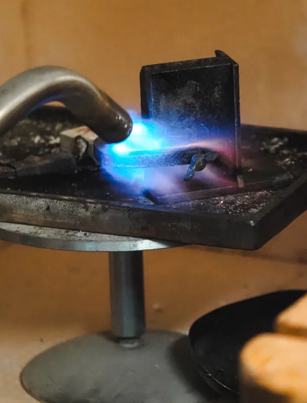 Beim Schmelzen von Edelmetall