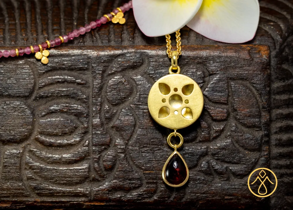 Anhänger in Gold 750/000 mit Turmalin