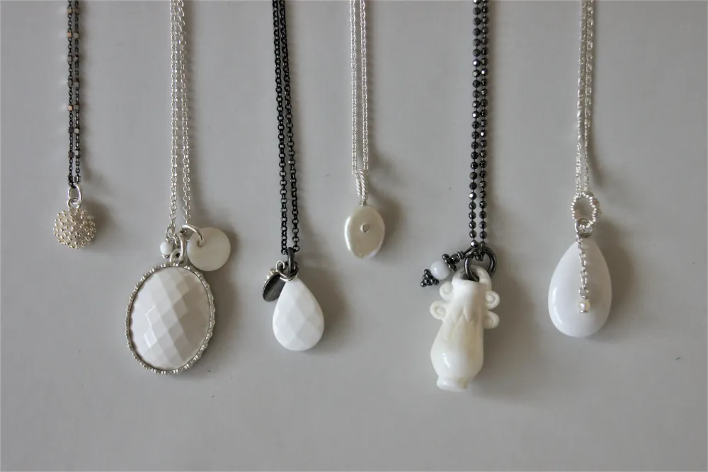 Anhänger Achat/Kascholong/Süßwasserperlen/Silber