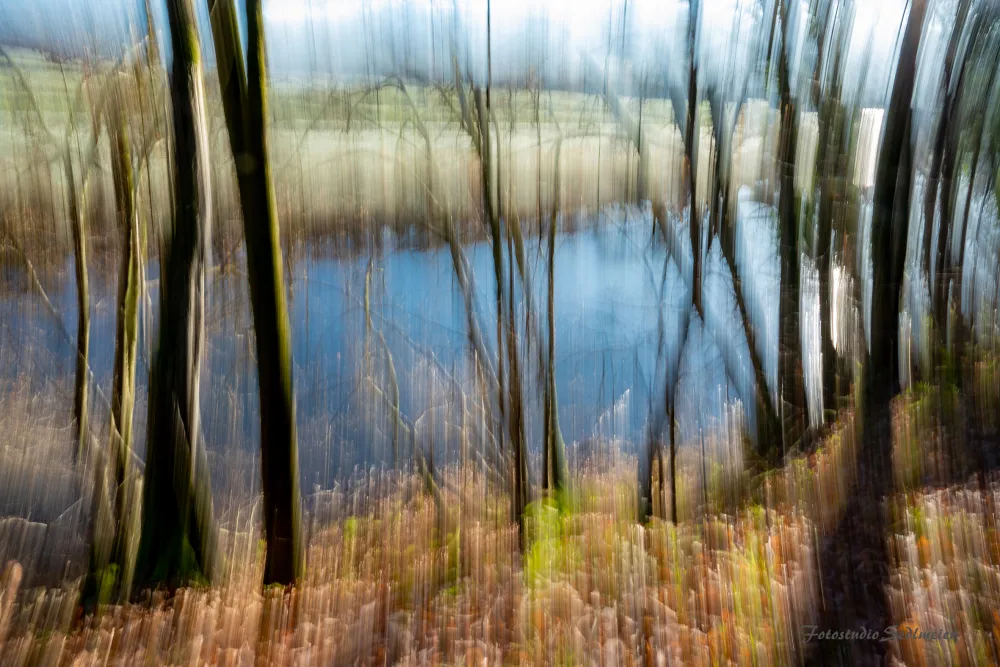 Landschaft impressionistisch an der Sieg