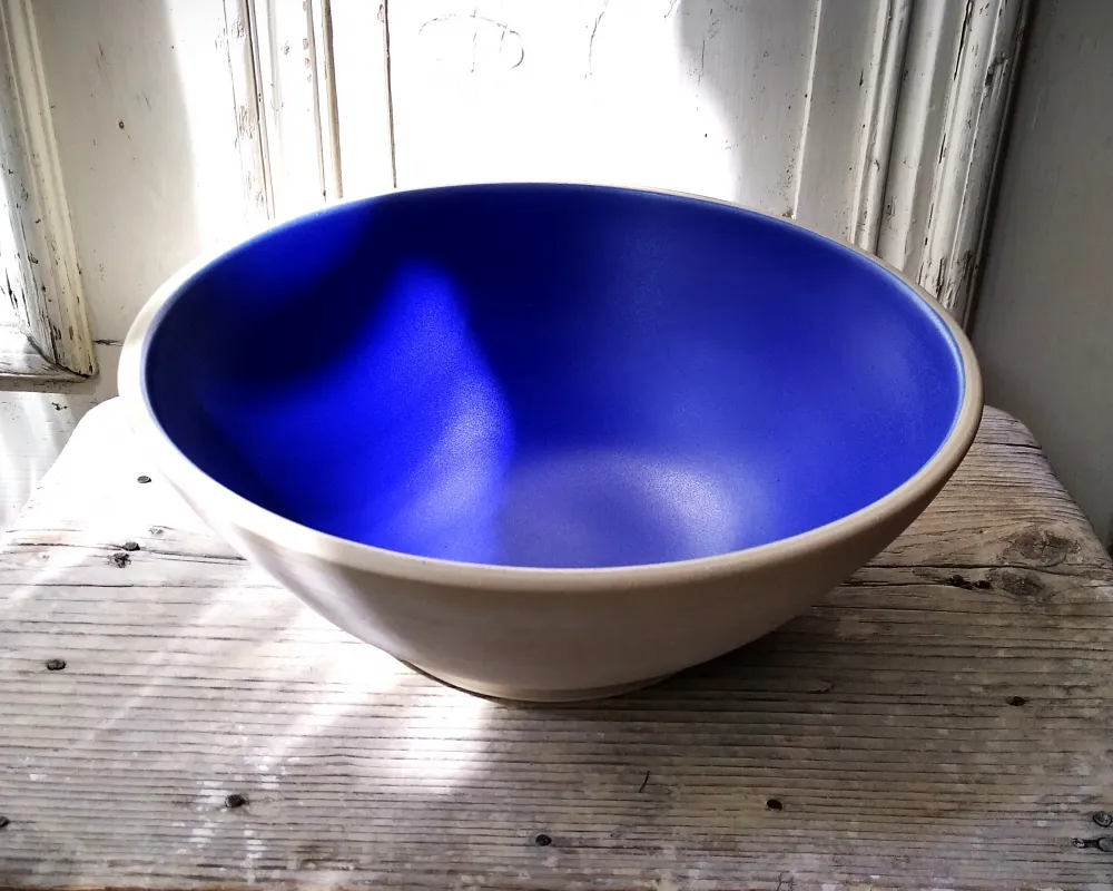 Schale blau, Steinzeug, 2024
