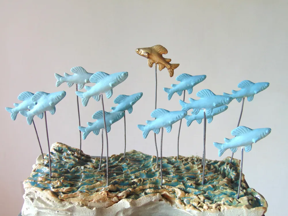 Strömung, Porzellan, Steinzeug, Draht