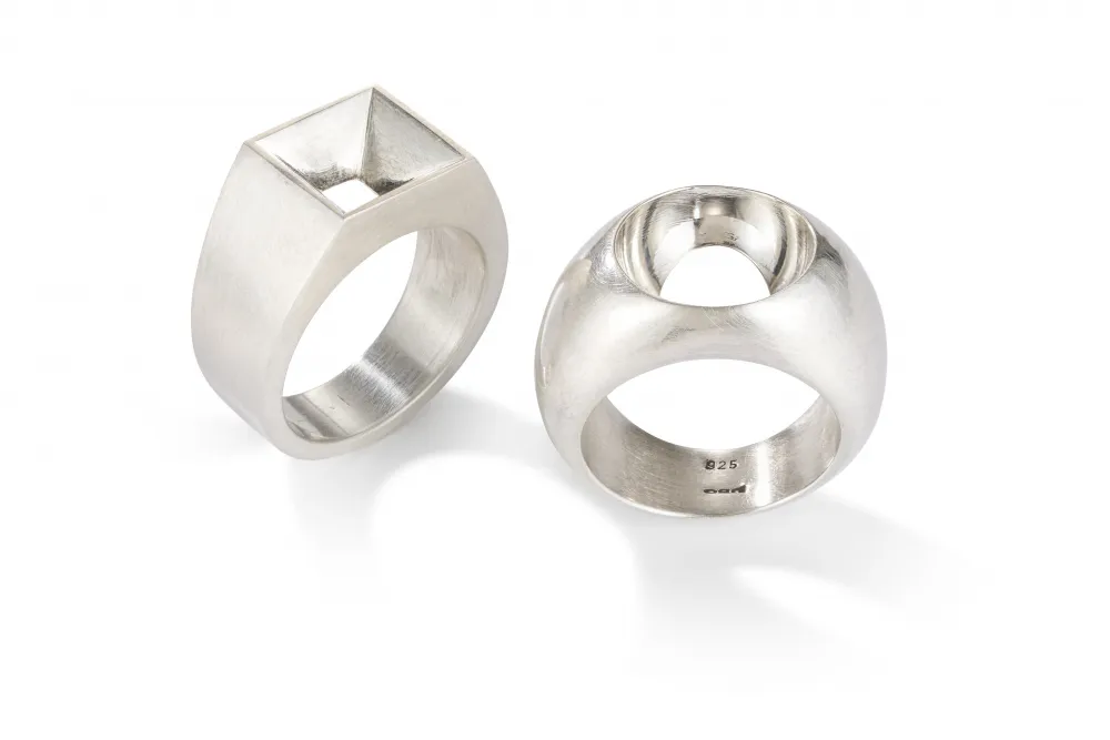 Ursula Bonderer   >Spiegelringe<  925.Silber