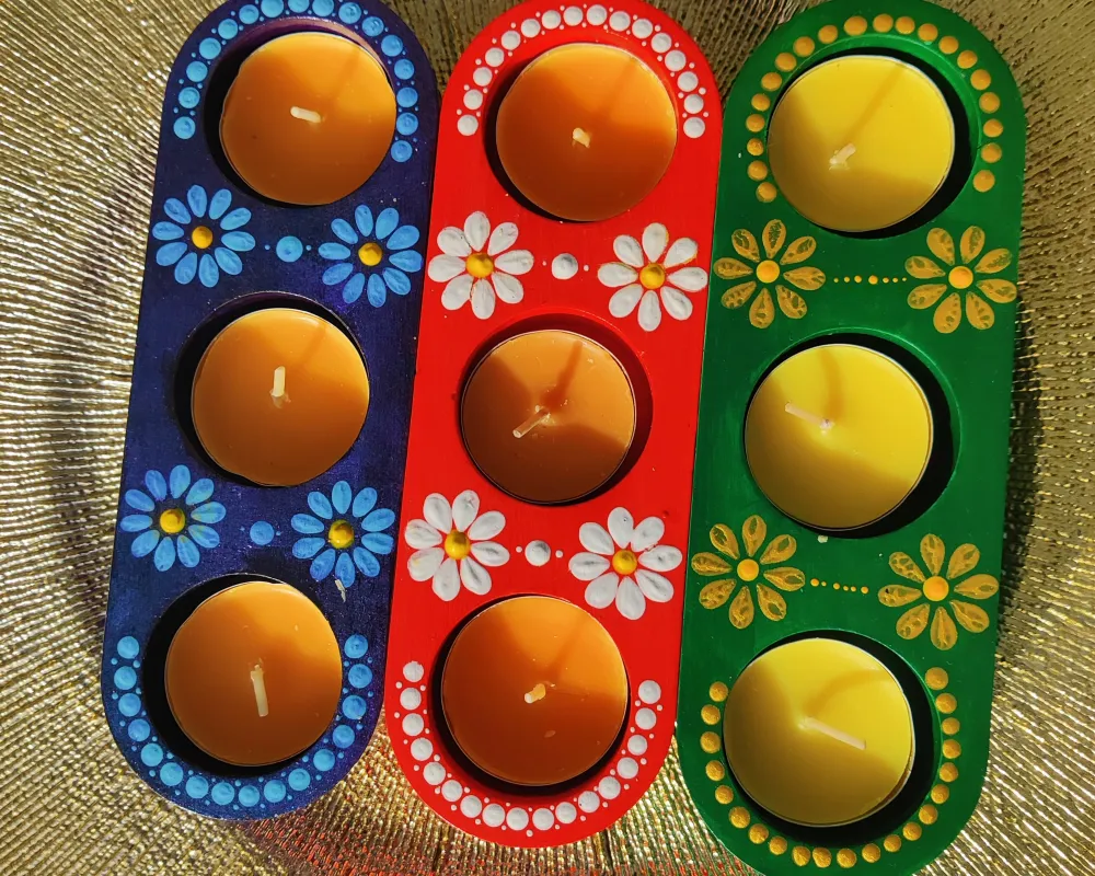 Radiant handcrafted and hand painted Candle holders