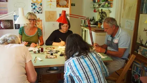 marengold Workshopteilnehmer in der Werstatt