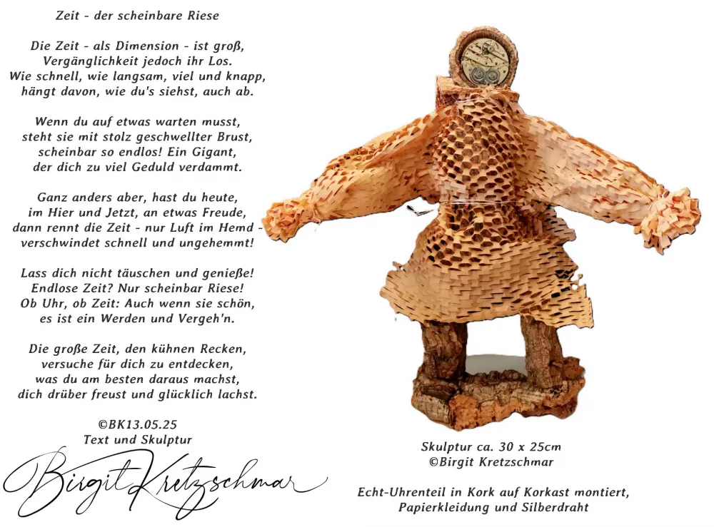 Birgit Kretzschmar Skulptur "Zeit - der scheinbare Riese"