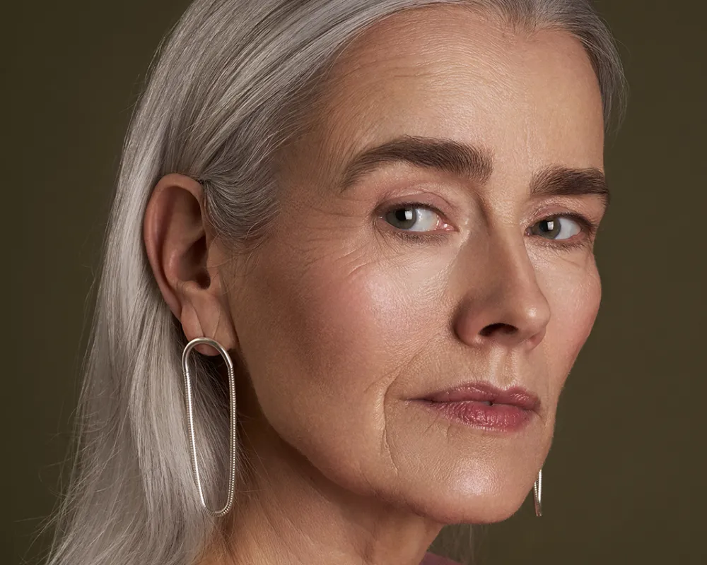 Großer Ohrhänger aus Sterling Silber