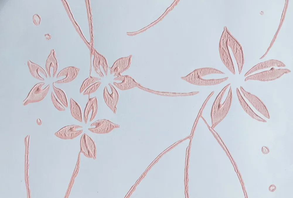Druckbeispiel mit Blumenmuster