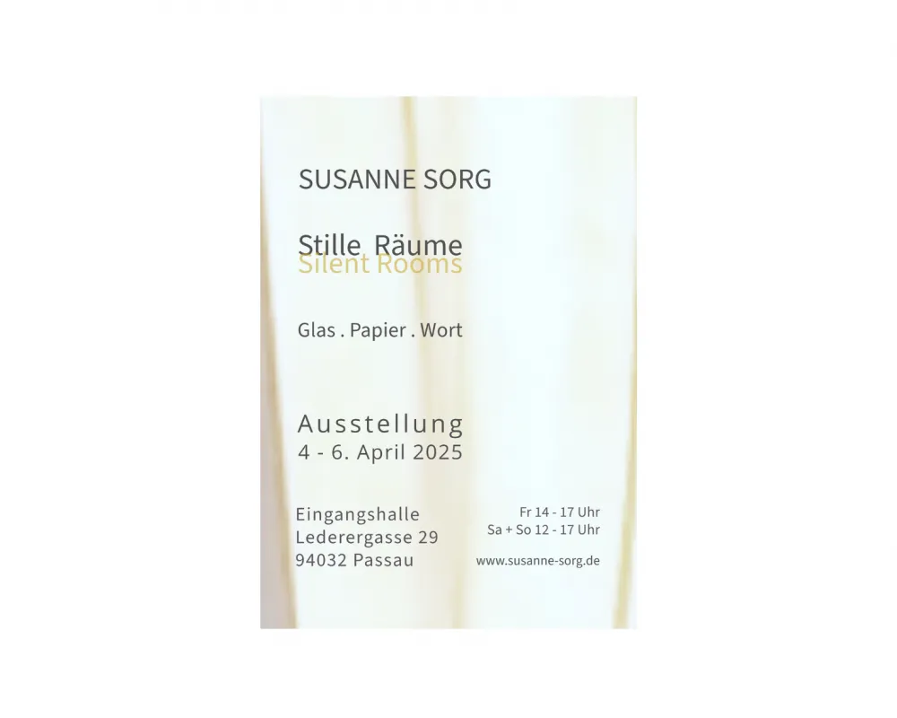 Susanne Sorg Einladung zu einer Ausstellung von Susanne Sorg