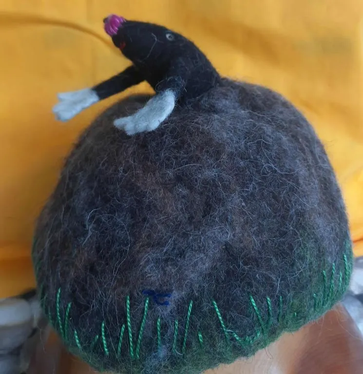 Türstopper Maulwurf, gefilzt