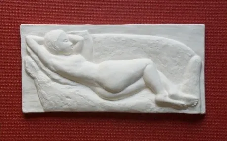 Große Venus_Porzellanrelief