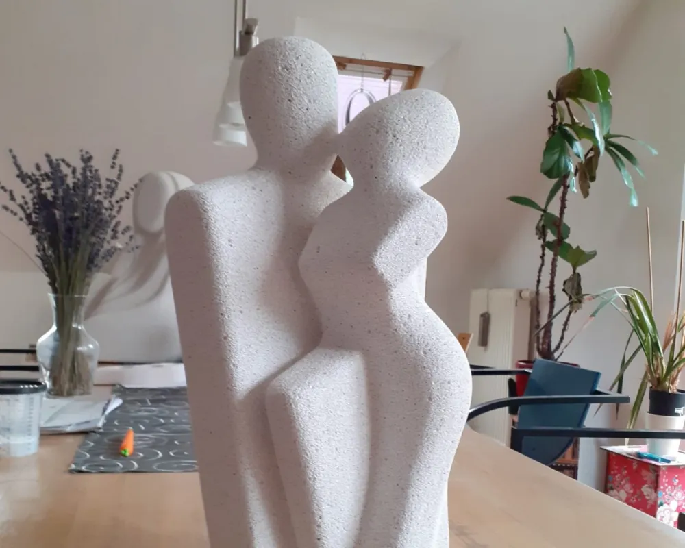 Skulptur "Paar" aus Ytong