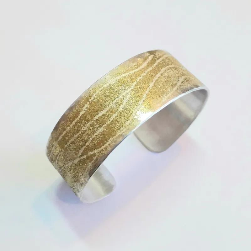 Armreif Armreif in Silber und 750-Gelbgold
