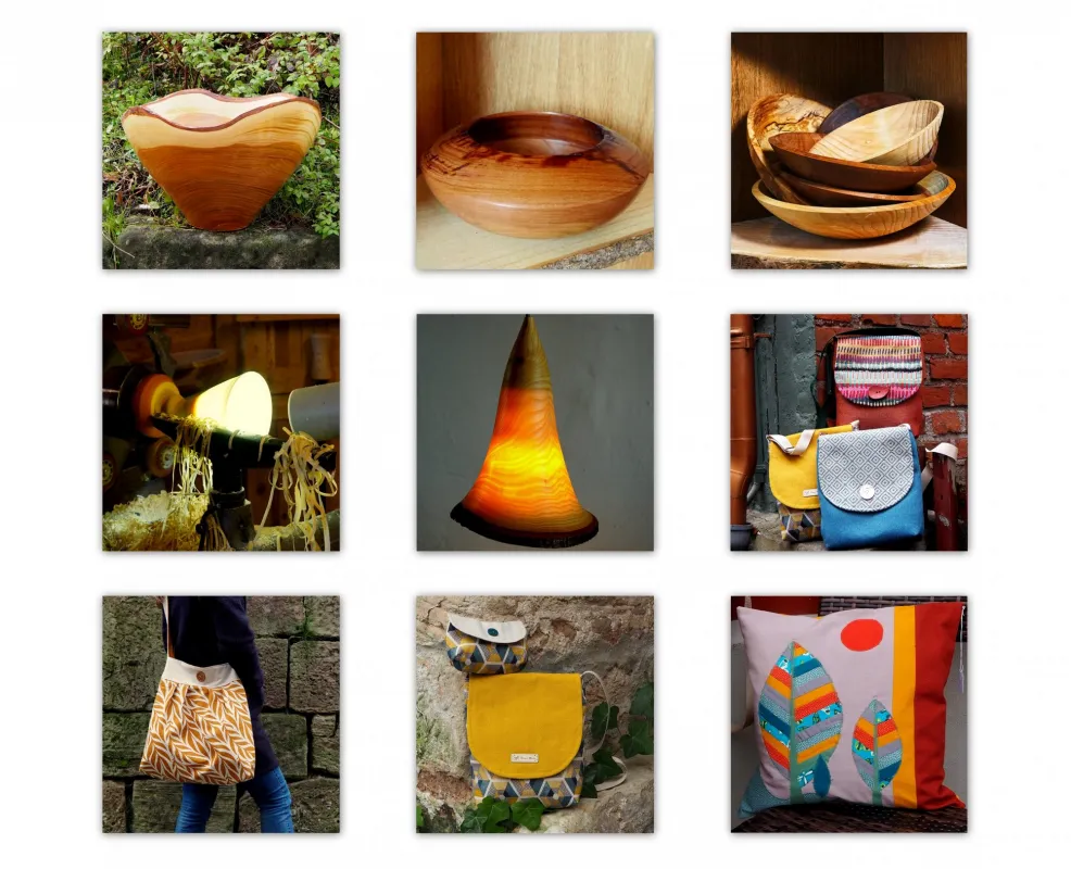 Holzgefäße Kuhrau und Taschen Hüller