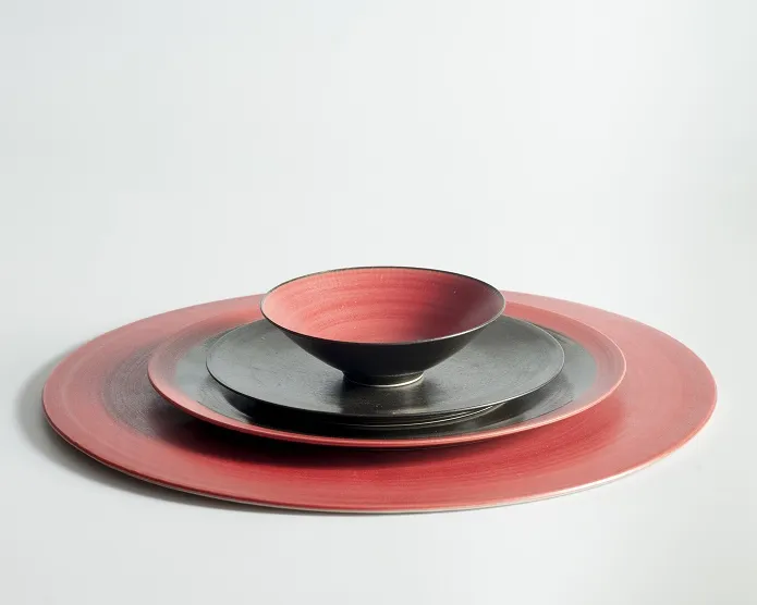 Gedeck rot/schwarz Gedeck rot/schwarz